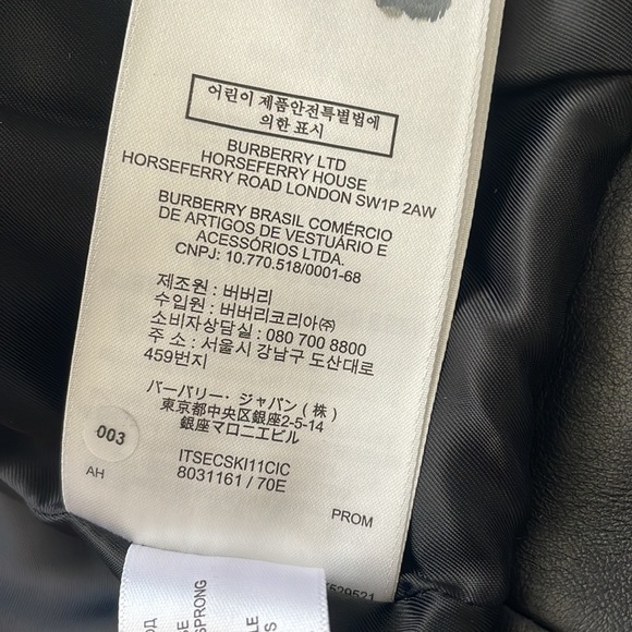 BURBERRY Black Leather Jacket Size 4 US - Picture 16 of 17